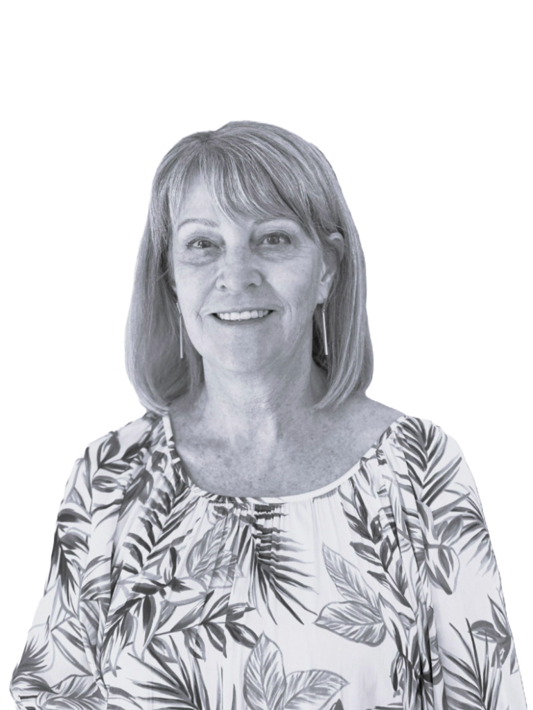 A black and white photo of Hilary Yiasoumi, General Manager of OMD Wellington.